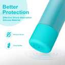 2 x 2PCS Silicone Water Bottle Boot for Owala 24oz 32oz 40oz, Anti-Slip Protective Sleeve Bottom Bumper Protector for FreeSip, Twist, and Flip Stainless Steel Water Bottles (Blue)