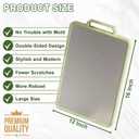 Stainless steel cutting board double sided with Wheat Straw PP & Grater. MYLLENE large size16X12". Food grade. Easy to clean. Durable. Eco-friendly