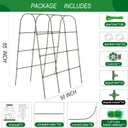 65"×50" Cucumber Trellis for Raised Bed,Tall Metal Arch Garden Trellis for Climbing Plants Outdoor,Vegetables,Plant Support Peas,Fruit,Flower,Grape,Tomato, Bean
