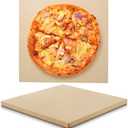 Unicook Pizza Stone 15 Inch, Premium Baking Stone for Oven Grill, Square Cordierite Bread Pizza Pan, Thermal Shock Resistant, Includes Scraper