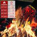 BBQ Fireproof Gloves, Grill Cut-Resistant 1472°F Heat Resistant Gloves, Non-Slip Silicone Oven Gloves, Kitchen Safe Cooking Gloves for Oven Mitts,Barbecue,Cooking, Frying,13 Inch 2pc