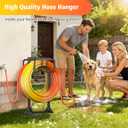 HeroicLion Garden Hose Holder Holds 2 x 160FT Hoses, Super Stable Water Hose Holders with 4 Spikes, Rustproof Freestanding Hose Stand Hanger Garden Hose Storage for Outside Yard Lawn Farm, Black