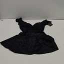 One Piece Swim Dress Swimsuits for Women Tummy Control Swimdress Skirt V Neck Bathing Suit,M