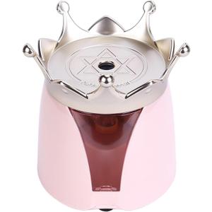 Automatic Electric Pencil Sharpener 2AA Battery, Ideal for No.2 and Colored Pencils Perfect for School, Home, Office, and Classroom Use Crown Design (Pink)