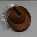 Didaey 6 Pcs Cowboy Hat Flower Vase Western Cowboy Party Table Centerpiece for Artificial Flower Cotton Linen Floral Vase with Top Opening Wedding Baby Shower Birthday Party (Star Belt,Brown)
