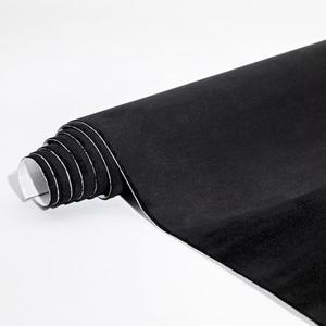 Microfiber Fabric Self-Adhesive Suede Look, Stretch Film Fabric for car Interior Decorate - 16in x 55in, Black