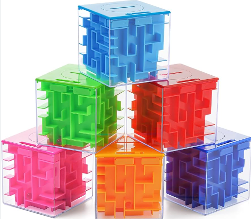 6 Pack Money Maze Puzzle Box for Cash Gift, Fun Ways to Give Money as A Gift, Great for Birthday, Valentine's