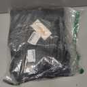 DOSLAVIDA Men's Distressed Denim Jacket Unisex Button Down Jean Coat Casual Long Sleeve Trucker Hooded Jackets Outwear (Black, XL)