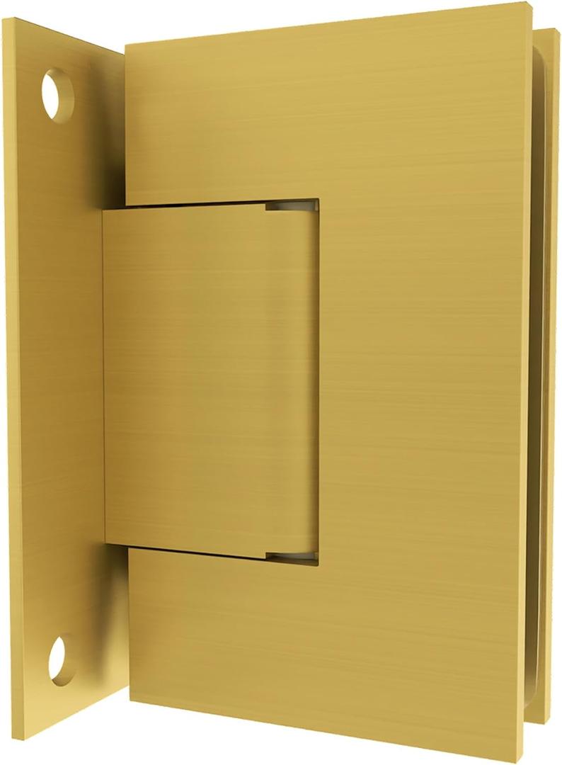 Brixwell Wall Mount Full Back Plate Standard Hinge, Brass, Satin Brass