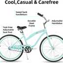 JOYSTAR 20" 24" 26" Beach Cruiser Bike for Girls, Boys, Mens and Womens, Single Speed Kids Cruiser Bikes with Coaster Brake, Multiple Colors
