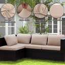 SUKAIKEQA Outdoor Cushion Covers Set,14PCS Patio Furniture Couch Seat Slipcovers, Replacement for Sofa Sectional Chair(Cover，Only)