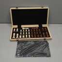 Wooden Chess, Magnetic Foldable Chessboard with 2 Extra Queen Pieces, Chess Sets for Adults