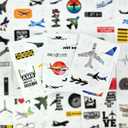 2 x BulbaCraft 100Pcs Aviation Stickers and Decals, Pilot Stickers for Laptop, Airplane Decals, Aviation Gifts, Airplane Party Decorations, Gifts for Women & Men