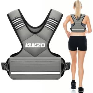 Adjustable Weighted Vest Women/Men, 6-12lb/12-18lb/20-32lb Weight Vest with 6 Ironsand Weights for Strength Training Rucking Running Walking Fitness Workout