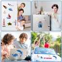 4 x 36 Pcs Birthday Cruise Door Magnet Decorations Funny Cruise Ship Essentials Reusable Cruise Ship Door Magnets Magnetic for Happy Birthday Cabin Door Ship Car Carnival Decorations