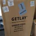 Getlay Garden Fencing 48in High, 8 Panels Total 17.7 Ft(L) Dog Fence Outdoor for Yard, Gate 21 in Wide with Low Sills. Lattice Panels for Outside, Dog Digging Fence Barrier, Garden Fences and Borders
