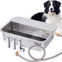 3Gal Automatic Dog Water Bowl Dispenser Large Breed Stainless Outdoor Water Bowl for Dogs Pet Waterer XLarge Auto Fill Dog Waterer for Big Dogs Cats Chicken Livestock (15.7" X 11.8")