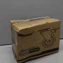 4 Inch Orange Heavy Duty Locking Caster Wheels Set of 4  2400LBS Total Capacity, PU Industrial Casters with Dual Brake for Workbench, Cart & Equipment  Heavy Duty Industrial Use Only