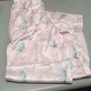 Faretumiya Women Silk Satin Christmas Pajamas Xmas Long Sleeve Sleepwear Holiday Print Two Piece Pjs Pants Set Small