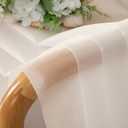 OWENIE Cream Sheer Curtains 84 inches Long 2 Panels Set for Bedroom Living Room, Soft Solid Living Room Sheer Curtain, Rod Pocket Light Filtering Curtains, 2 Pcs Each 42 W x 84" L,Cream