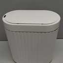 ELPHECO Bathroom Trash Can with Lid 2 Gallon Sensor Garbage Can, Automatic Trash Bin, Motion Sensor Trash Can, IPX5 Waterproof Plastic Wastebasket for Bathroom, Bedroom, Kitchen, Office, White Gold