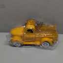 Farmhouse Lemon Decor 13.4 Inch Large Vintage Truck with 20 Magnets Interchangeable Seasonal Decor Rustic Metal Pickup Spring Summer Lemon Centerpieces for Tables Home Lemonade Party, Yellow