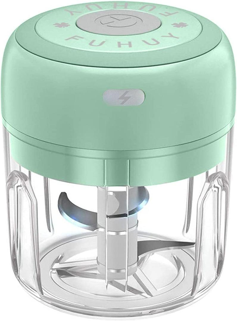 Electric Mini Vegetable Chopper, Food Chopper, Garlic Slicer Veggie, Salad, Lettuce, Onion, Chili Crusher, Tomato Dicer Chopper Cutter & Ginger Meat Mincer for Kitchen, Portable USB Chopper (250ML)