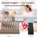 Black Velvet Hangers 60 Pack, Slim Space Saving Suit Hangers for Closet Organizer, Rotating Silver Hook, Non Slip Clothes Felt Hanger Heavy Duty for Coat,Shirt, Pants, Camisole, Dress