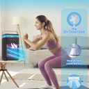 Portable Air Conditioner, 4-in-1 Evaporative Air Cooler, Personal Cooling Fan with 3 Speeds, 2 Mist Modes, 7 LED Night Light, 2-4H Timer, Quiet Mini Air Cooler for Bedroom Office Camping
