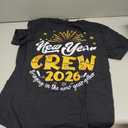 New Year Crew 2026 Family Bringing in The New Year Together T-Shirt, L, Black
