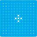 ENKOSI Non-Slip Square Shower Mat 21 x 21 inch  Anti-Slip PVC Bath Mat for Inside Shower Stalls  Durable Shower Floor Mat with Suction Cups and Drain Holes (21x21 Clear Blue)