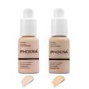 2 Pcs Liquid Foundation 101 and 102 with Kabuki Foundation Brush Flat Top,Full Coverage Foundation Makeup Set,30ml 24HR Matte Oil Control Concealer(Porcelain & Nude) (0.01 Ounce (Pack of 6))