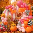 Orange and Pink Balloon Arch Garland Kit Fall Color Thanksgiving Balloons Decorations Autumn Harvest Balloon Kit for Thanks Giving Friendsgiving Themed Baby Shower Birthday Party Decoration
