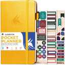 Clever Fox Pocket Planner Weekly  Undated Monthly Goal Planner and Calendar, Mini Planner Perfect for Purse, 3.7x6.7" (Amber Yellow)