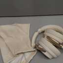 RORSOU B8 Bluetooth Headphones Over Ear, 6 EQ Music Modes and 50H Playtime Deep Bass Wireless Headphones with Mic, Lightweight Folding HiFi Stereo Headset for iPad/Travel/Tablet/PC/Home Beige White