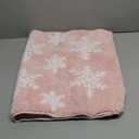 Softania Pink Snowflakes Bathroom Rug - Christmas Bathroom Decor Cute Small Bath Mat Christmas Decorations for Bedroom, Kitchen, Xmas Decor