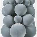 Velvet Christmas Ornaments Set 38Pcs Flocked Shatterproof Christmas Ornaments for Christmas Tree Decorations Xmas Decorative Hanging Christmas Ball Ornaments for Holiday Home Decor (Grey)