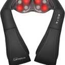 Snailax Shiatsu Neck and Back Massager with Heat, Neck and Shoulder Massager, Deep Kneading Electric Massage Pillow for Shoulder, Back, Leg Muscle for Home & Office, Gifts for Dad (1 Count, Coal Black)