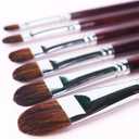 Transon Red Sable Filbert Paint Brushes 5pcs for Watercolor, Acrylic, Oil, Tempera and Gouache Painting,