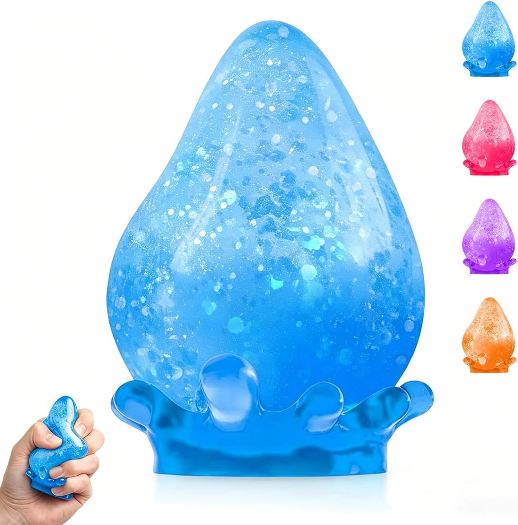 Dream Squishy Drop Stress Balls for Adults Fidget Toys Adults, Sugar Filled, 2026 New Slow Rise Relief Fidget Sensory for Anxiety Relief Office Desk and Party Favors (Blue)