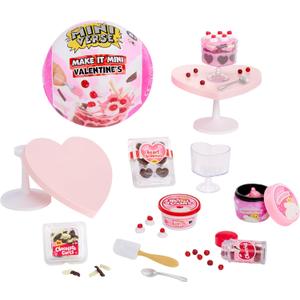 MGA's Miniverse Make It Mini Valentine's Mini Collectibles, Blind Pack, Valentine's Day, Seasonal, Sweetheart, DIY, Crafts, Resin, Replica Food, Not Edible, Collectors, 8+