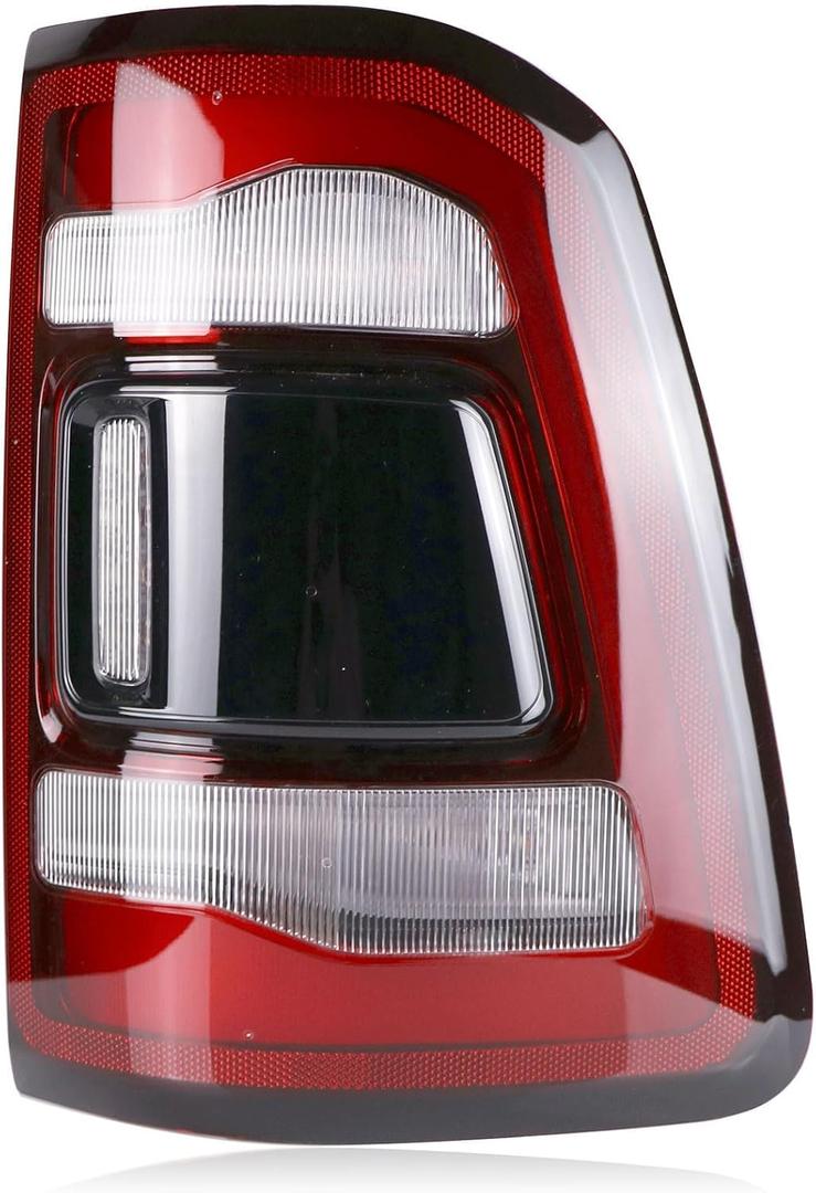 LED Tail Lights Assembly Without Blind Spot Compatible with Ram 1500 2019 2020 2021 2022 Right Passenger Side Taillights Rear Brake Light Tail Lamps Replace 55112992AB Black Smoke