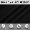 Hiasan Round Linen Tablecloth 50 Inch - Wrinkle and Stain Resistant Washable Polyester Fabric Table Cloth for Dining Room Kitchen Party, Black