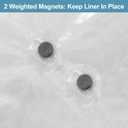 YellyHommy Clear Waterproof Plastic Snap in Shower Curtain Liner Replacement with 2 Magnets 71" W x 66" L for 72" W x 87" L Transparent