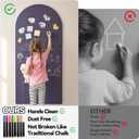 Arch Magnetic Wall Decal - 40" x 23" Matte Finish Chalkboard Sticker for Wall Graffiti,Upgraded Thickened for Home Decoration Wallpaper and Children's Game Room,School Kid's Drawing Doodle-Grey