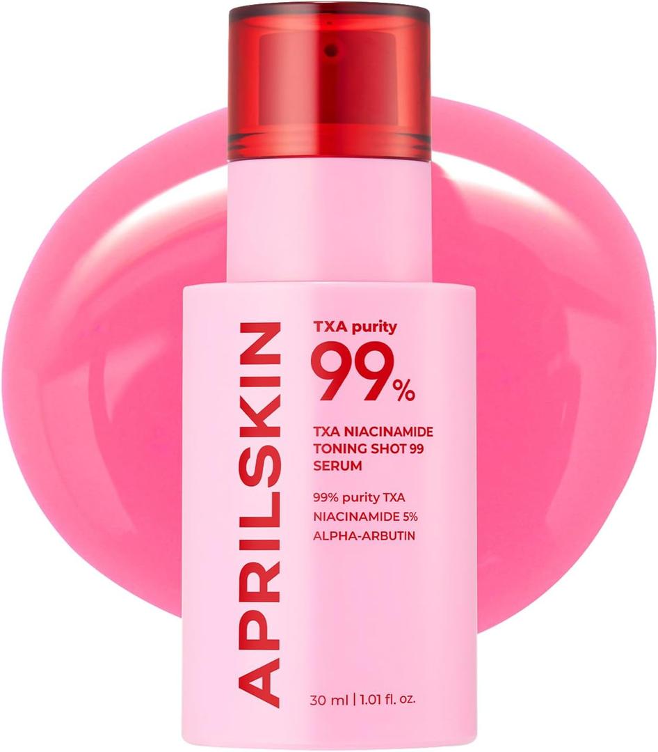 APRILSKIN TXA Niacinamide Toning Shot 99 Spicule Facial SerumSkin Booster Serum for Brightening and Pore Care 99% High-Purity Tranexamic Acid 3% + Niacinamide 5%Korean Skin Care1.01 fl. oz.