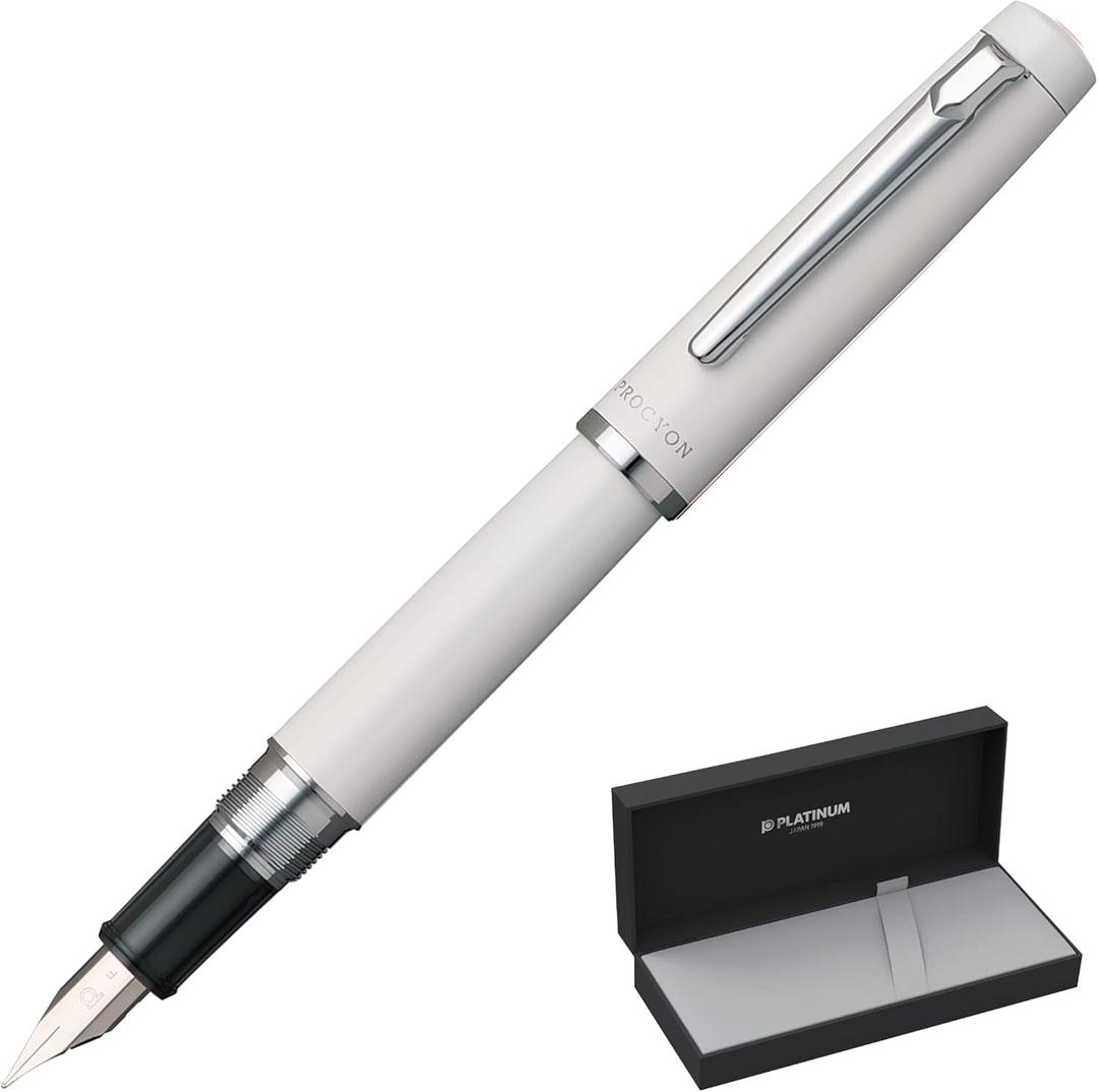 Platinum PNS-5000 3-3 Fountain Pen, Procion #3, Porcelain White, Medium Point