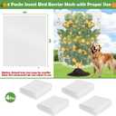 4Ft x 6Ft Blueberry Bush Netting Cover,4 Pack Bird Netting for Blueberry Bushes, Garden Netting Insect Pest Barrier with Drawstring, Plant Fruit Tree Netting Net for Garden Protection