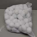 100 Pcs Fake Snowballs Fight Set: Soft Artificial Snow Balls with Drawstring Bag for Kids and Adults, Indoor Outdoor Snow Toys, Christmas Games, Party Favors, Winter Wonderland Decor Gifts