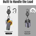MNGARISTA 2-Pack Retractable Keychain, Heavy Duty 10 OZ Retraction 3K Carbon Fiber ID Badge Reel, Carabiner Badge Holder Hook Upgraded 31.5" Stainless Steel Cord Lanyard with Clip Strap and Key Ring